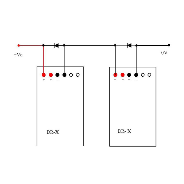 110V output from power supplies connected in series 110V output from power supplies connected in series