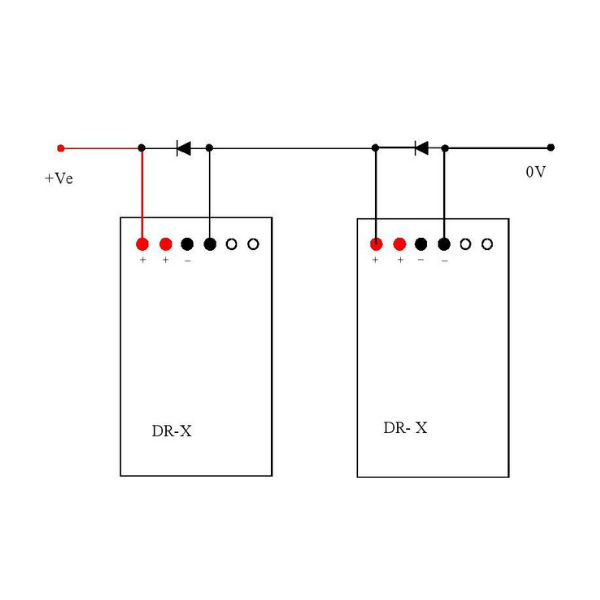 110V output from power supplies connected in series