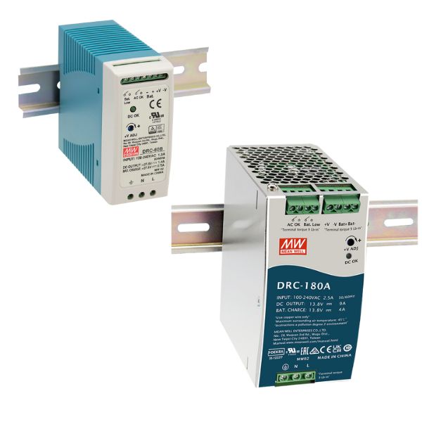 MEAN WELL DRC Series DIN Rail UPS Power Supplies MEAN WELL DRC Series DIN Rail UPS Power Supplies