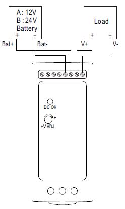 Mean Well DRC-60 Wiring Diagram