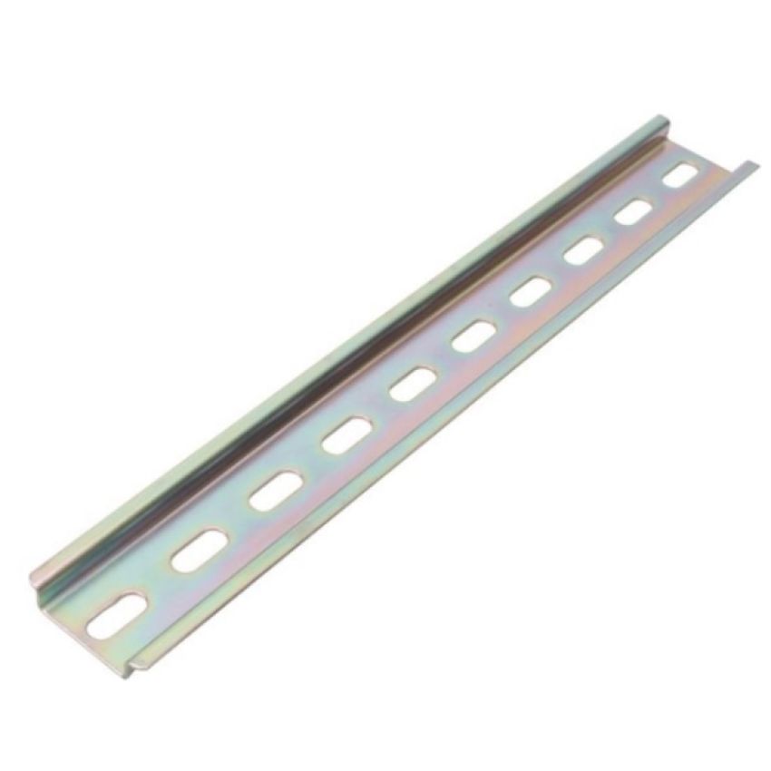 Pre-Cut 35mm DIN Rail Slotted Steel - 125mm (4.9 Inch) Length - Control Panel Supply