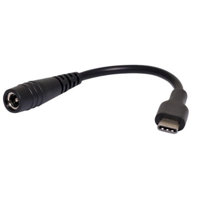 DC Plug Adapter 2.1mm Socket (P1J) to USB Type-C Plug (USBC) - Max 6A rating